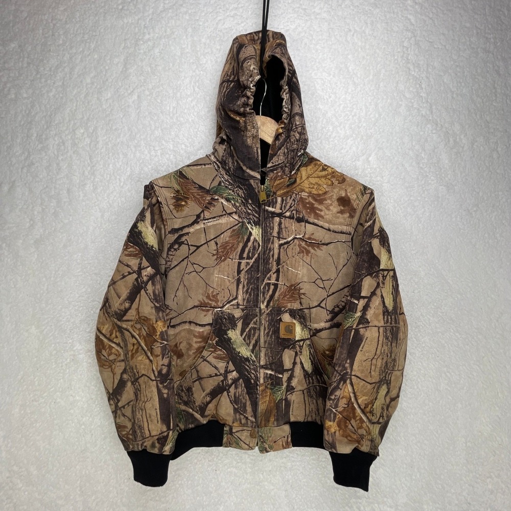 Carhartt‎ Active Hunting Jacket Thermal Lined Youth Large YYJ220 CAP Camo